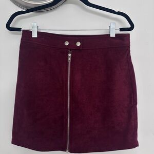 Kendall & Kylie Maroon Mini Skirt